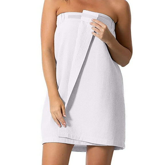 Dadiaei Women's Adjustable Shower Wrap - Cotton Terry Cloth Gym Cover Up with Snaps,Medium/Large by TowelSelections - Quick Dry,Soft & Absorbent Post-Workout,Pool,Beach Towel Wrap for Women