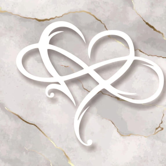 Dadiaei Wrought Iron Wall Art, Metal Wall Decor, Infinity Heart Decoration, Indoor Home Ornaments, Living Room Wall Decoration, Unique Metal Art for Home, Perfect for Modern Decor, 25x30cm