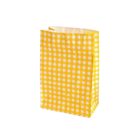 Dadiaei Colorful Plaid Kraft Paper Bag Gift Wrap Small Gift Paper Bag Cute Storage Organizer Bag,for Holiday Party, Wedding and Gift Giving (9x5.9x3.1 In)