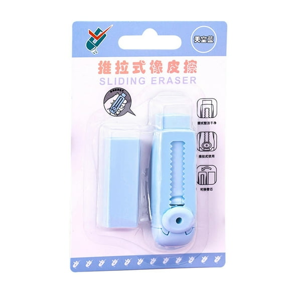 Dadiaei Creative Retractable Pencil Erasers with Brush,Without Leaving Marks and Reducing Scraps, for s Office Pencils Painting Drawing Gift Supplies(Eraser and Core Replacement)