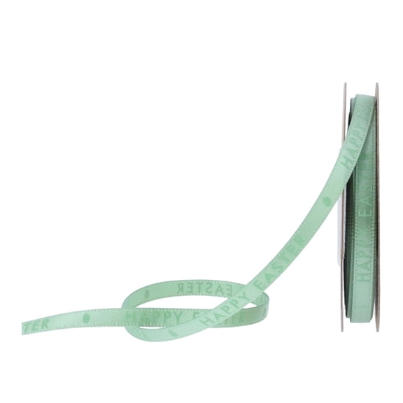 Dadiaei Cute Easter Bunny Ribbon Bow Wrapping Ribbon Easter Eggs Ribbon Decoration Easter Basket Fillers Easter Themed Home Decor Farmhouse, Green