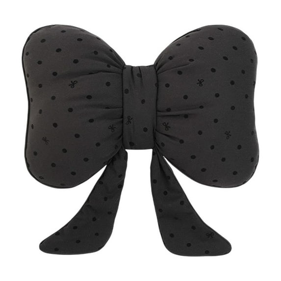 Dadiaei Dotted Bow Pillow for Waist Support and Home Decor Cuddle Soft Plush Holiday Gift Cute Accent for Sofa and Bed