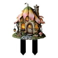 thumbnail image 1 of Dadiaei Dreamy Mushrooms House 2D Flat Garden Pile Outdoor Courtyard Pile Scene Decoration Props Acrylic Garden Decor All-Weather, 1 of 5