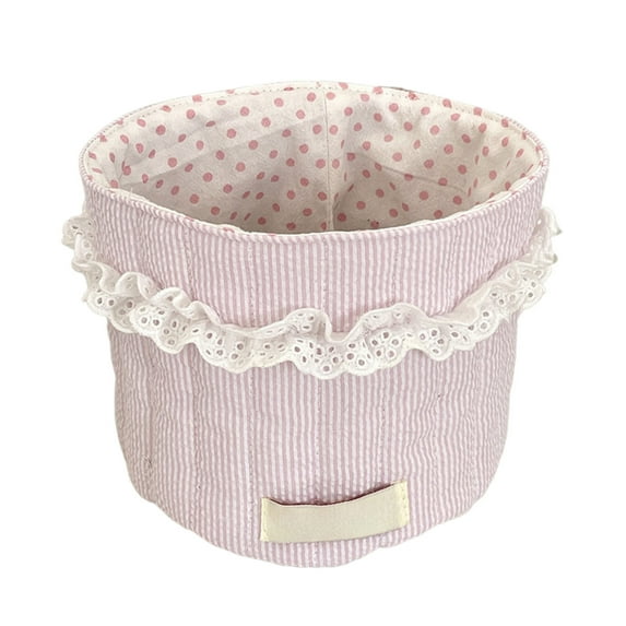 Dadiaei Fabric Storage Baskets Desktop Storage Baskets Cylindrical Snack and Miscellaneous Item Baskets Multi-purpose Storage Baskets Home Decorate