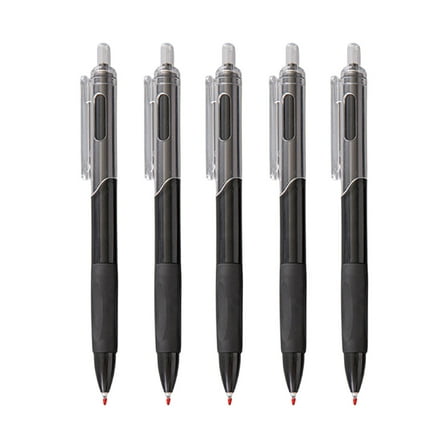 Dadiaei Gel Pens, 5pcs 0.5mm Fine Point Smooth Writing Pens, Quick Dry Black Ink Pens for Journaling and Note Taking, Cute Aesthetic Pens for Office & Home Supplies