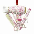 thumbnail image 1 of Dadiaei Hairdresser Christmas Ornament Hair Stylist, Blower Curler Scissors Comb Hair Brush for Xmas Tree Custom Haircut Accesories Gift for Hair-Dresser Hairstylist, 1 of 4