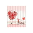 thumbnail image 1 of Dadiaei Heart Rose Digital Print Shower Curtain for Valentines Day Bathroom Decor Waterproof Polyester with Grommets and Hooks Romantic Design for Holiday and Home Ambiance, 1 of 6