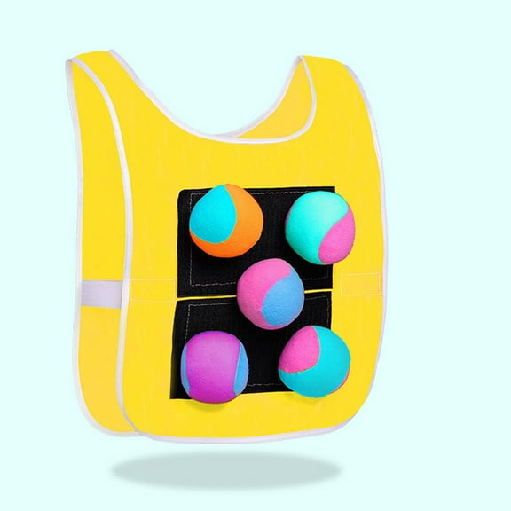 Dadiaei Kickball Bases Throwing Game Sticky Vest Sticky Vest for Stick Ball Catch Game ren Tag Foam Ball Dodgeballs Ball Game Toss Kids Suit Parent- Props