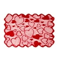 thumbnail image 1 of Dadiaei Lace Heart Shaped Table Runner and Placemat Set for Valentines Day Decor Red Polyester for Dining Table and Party Long and Short Sizes for Romantic Candlelight Dinner, 1 of 6