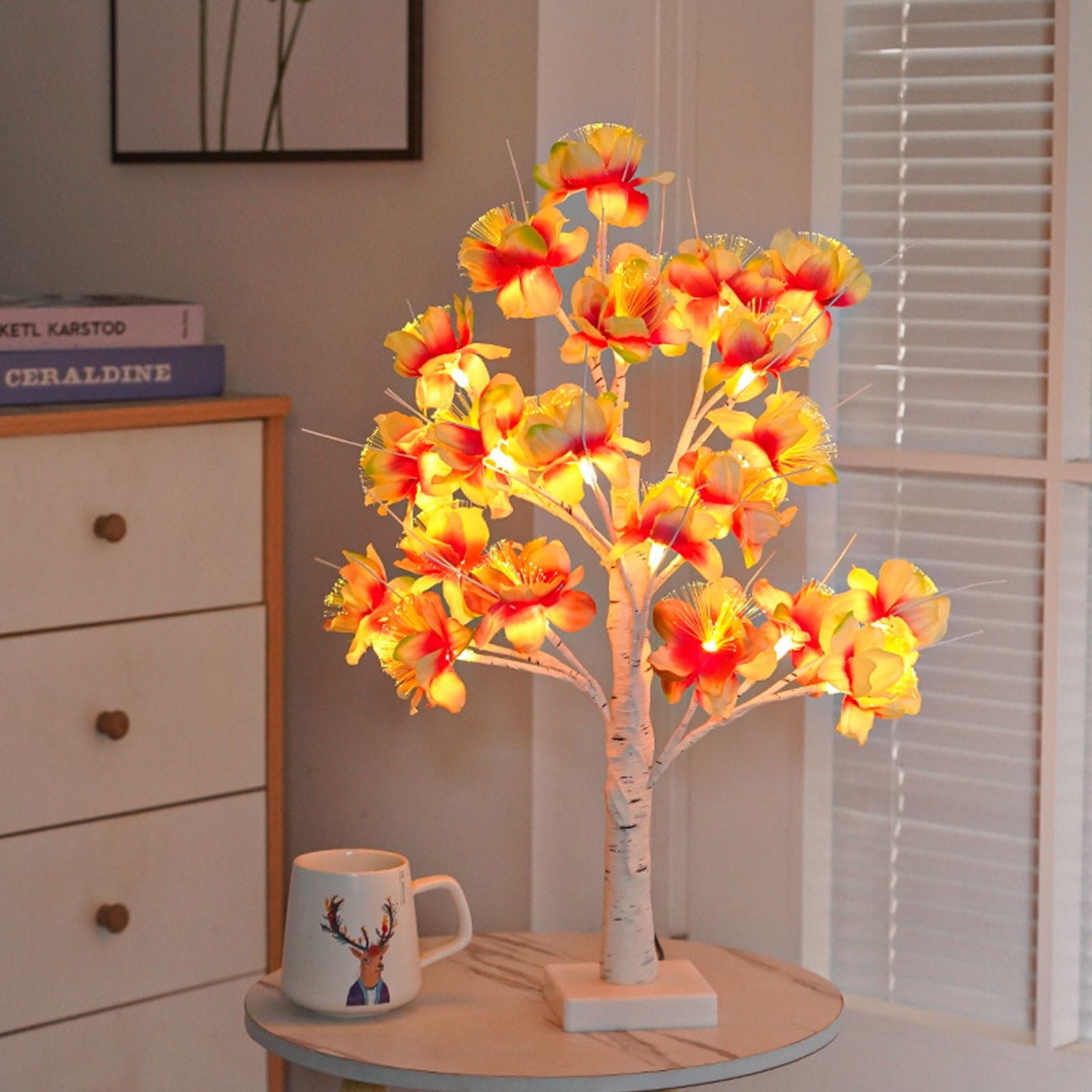 Lighted eucalyptus pot