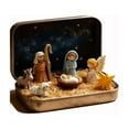 thumbnail image 1 of Dadiaei Mini Nativity Set In Tin Box Portable Religious Christmas Decor Holy Family Figurines Travel Friendly Holiday Gift for Mantel Shelf Or Stocking Stuffer, 1 of 4