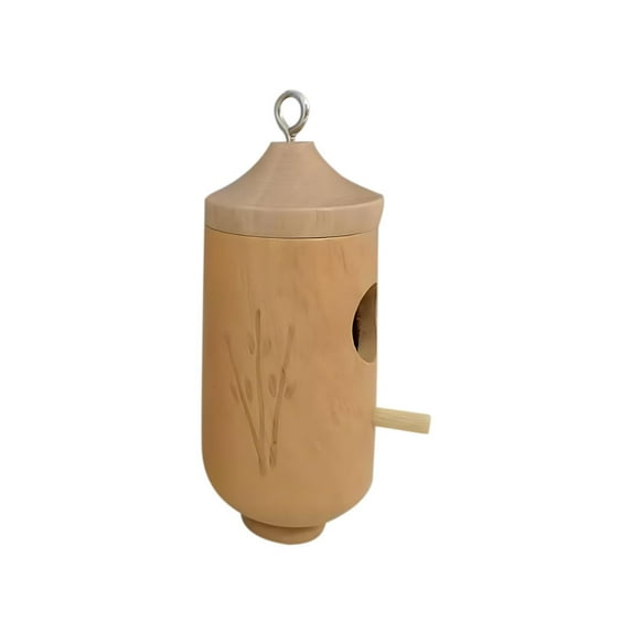 Dadiaei Natural Wood Hummingbird House for Outdoor Garden Decor ...