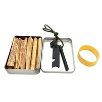Dadiaei Outdoor Fire Starter Kit with Waterproof Stainless Steel Box Reliable Ignition Rod for Camping Survival Gear and Emergency Fire Making