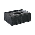 thumbnail image 1 of Dadiaei PU Leather Square Tissue Box Cover,Multifunctional Tissue Box Remote Control Storage Box,Tissue Box with Storage,Tissue Box Decorative Desk Organizer for Home Office,9.45x6.69x3.74 In, 1 of 6