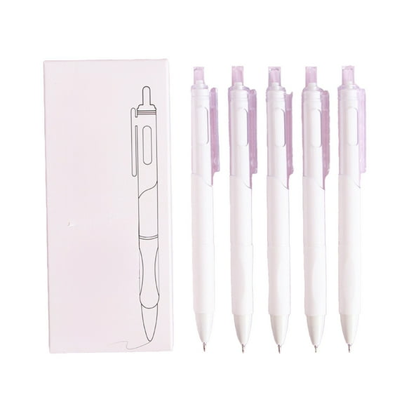 Dadiaei Retractable Gel Pens, 5 Pack, Fast Dry, Gel Pens Fine Point 0.7mm, Retractable Pens, Cute Pens, Gel Ink Pens, Morandis Series Black Pen, Fine Tip Pens
