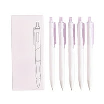 Dadiaei Retractable Gel Pens, 5 Pack, Fast Dry, Gel Pens Fine Point 0.7mm, Retractable Pens, Cute Pens, Gel Ink Pens, Morandis Series Black Pen, Fine Tip Pens