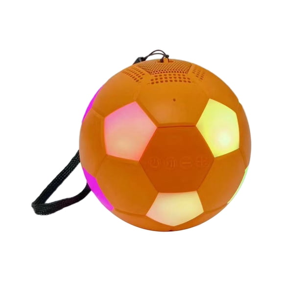 Dadiaei Soccer Ball Shaped Bluetooth Speaker, 5.3 Wireless with Colorful LED Lights, 5W Portable Outdoor Speaker for Sports Fans, 1200mAh Battery Type-C Charging