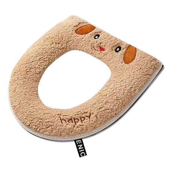 Dadiaei Soft Foam Toilet Seat Cushion Warm Padded Cover for Round Elongated Toilets Washable Non Slip Bathroom Decor Home Upgrade Comfy