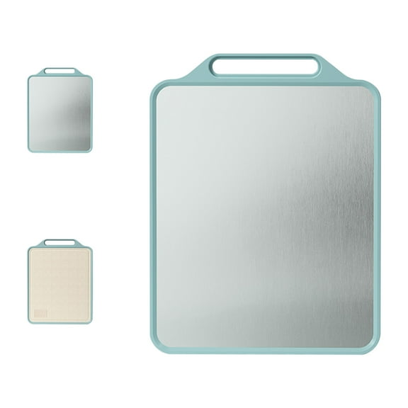 Dadiaei Stainless Steel Cutting Board for Kitchen, 15.3 x 11.8 In,Double Sided Non-Slip Edge Scratch-resistant Mesh Design, Food-Grade Wheat Straw PP, Non Toxic Cutting Board,Easy to Clean