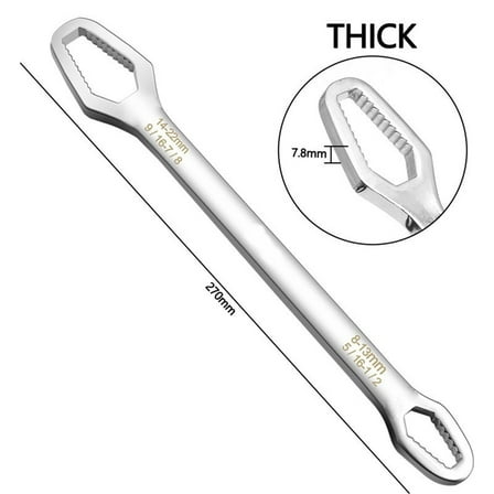 Dadiaei Universal Torx Wrench Set 8-22mm,Double-ended Self-tightening Adjustable Wrench,Multi-purpose Tool for Outdoor,Riding,Home,and Car Repair,Essential Wrench Kit for DIY and Professional Use