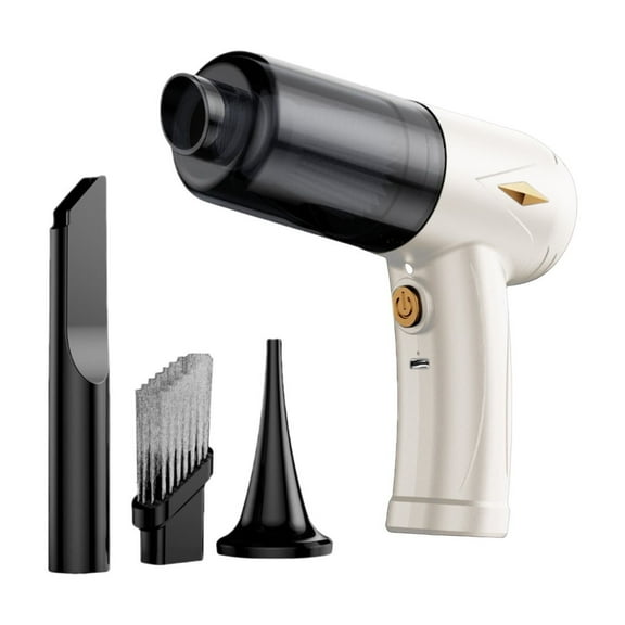 Dadiaei Wireless Car Vacuum Cleaner Handheld Portable Strong Suction USB Rechargeable for Car Seats Home Cleaning LED Light Multi Functional Blower