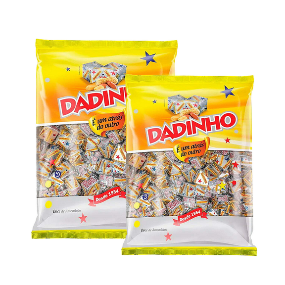 Dadinho Peanut Candy (2 Pack) 6.34 oz | Dadinho Doce De Amendoim (2 Pack) 180g
