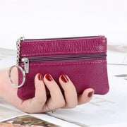 Dadiy Fashion Coin Purse Women Mini Change Purses Kids Coin Pocket Wallets Card Holder Zipper Pouch Card Holder Wallet(Purple)