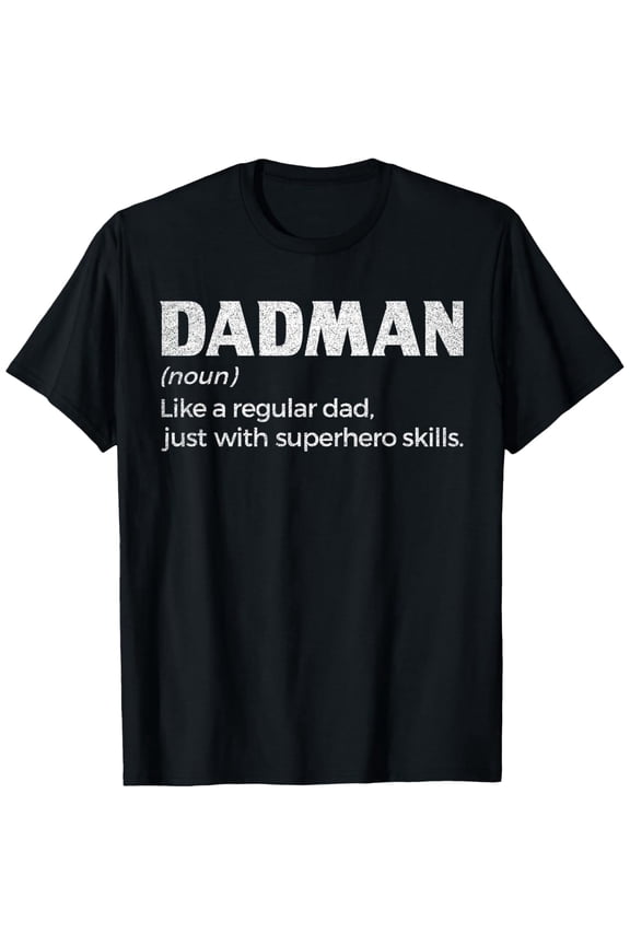 Dadman Definition Funny Superhero Father's Day Gift Men's Graphic T-Shirt Retro Cotton Tee