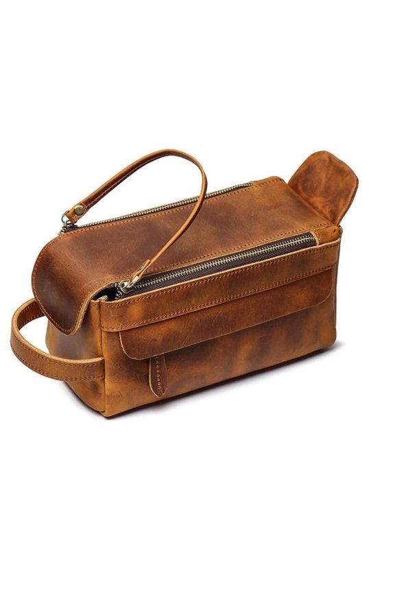 Dado Leather Dopp Kit | Handmade Leather Toiletry Bag -