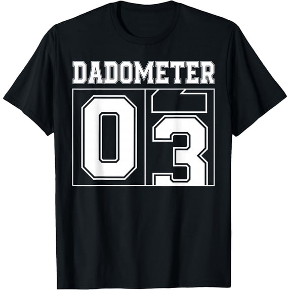Dada T Dadometer 3 Dad of 3 Kids Third Time Father Daddy 3 T-Shirt - Walmart.com