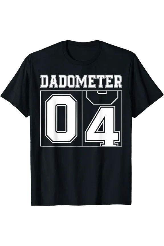 Dadometer 4 Dad Of 4 Fourth Time Father Daddy 4 T-Shirt, Unisex T-Shirt