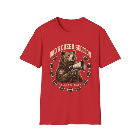 Dads Cheer Section Flag Football Bear Graphic T-Shirt - Walmart.com