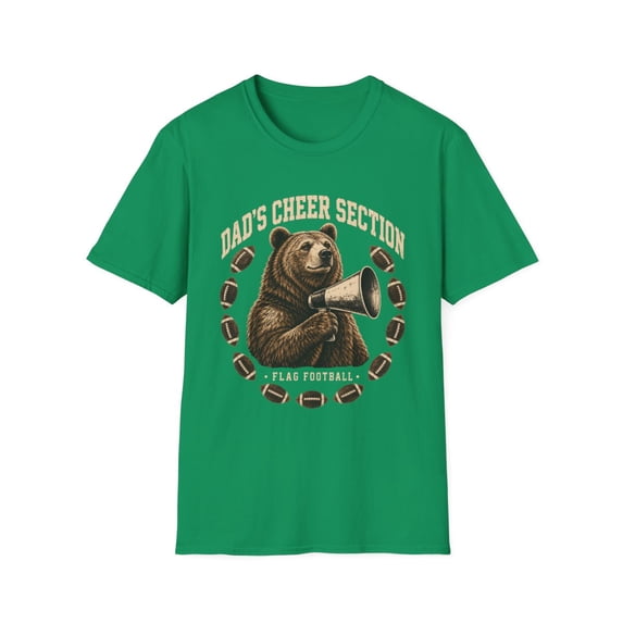 Dads Cheer Section Flag Football Bear Graphic T-Shirt - Walmart.com