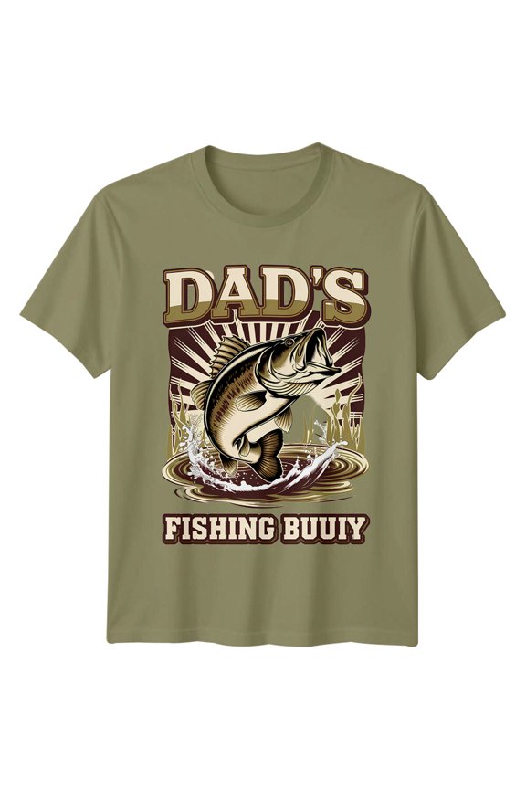 Dads Fishing Buiuy Hobbies Mens T-Shirt Fish Tee All Size S-5XL