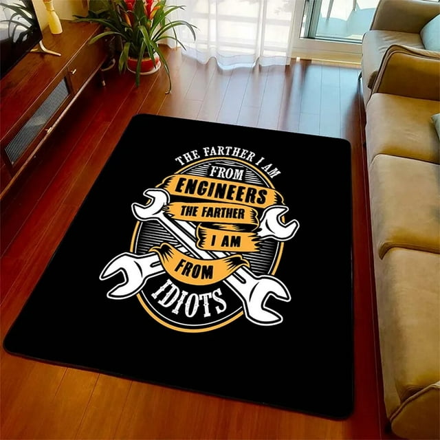 Dads Garage Funny Men Rug Living Room Decor Antislip Carpet Entrance