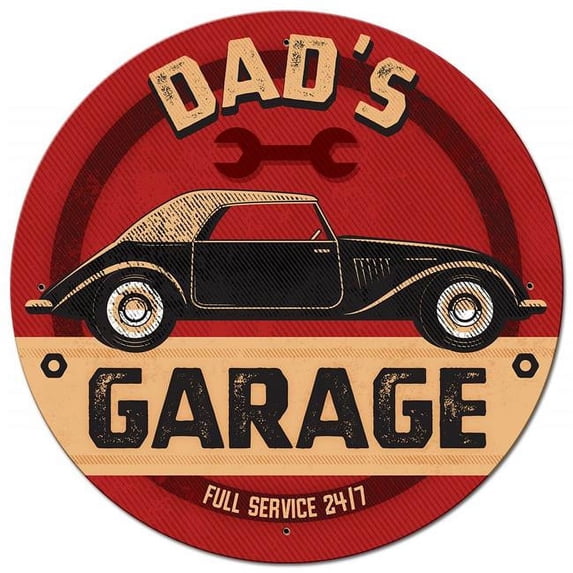 Dads Garage Sign - 28 x 28 in.