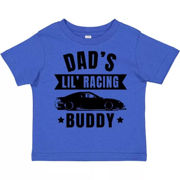 Dads Lil Racing Buddy Toddler T-Shirt Kids Daddys Little Fun I Love TODDLER SHORT SLEEVE TEE BELLA CANVAS 3001T