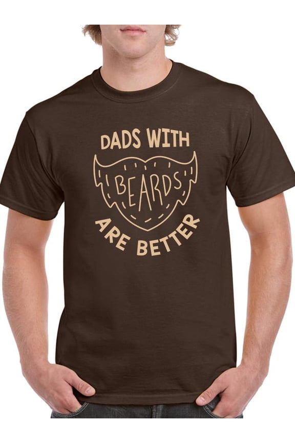Dads With Beards Are Better T-Shirt Men -Smartprints Designs, Male Medium