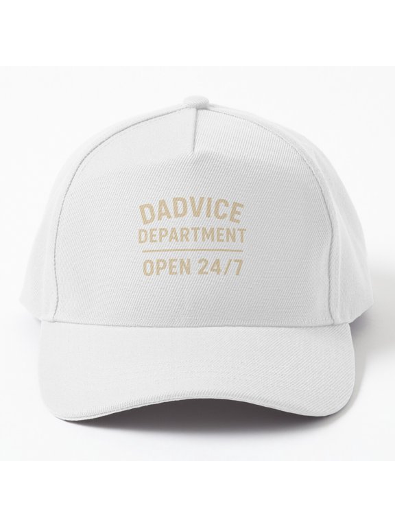 Dadvice Department Baseball Cap, Open 24/7 Father's Day Advice Wordplay Design, Classic Hat