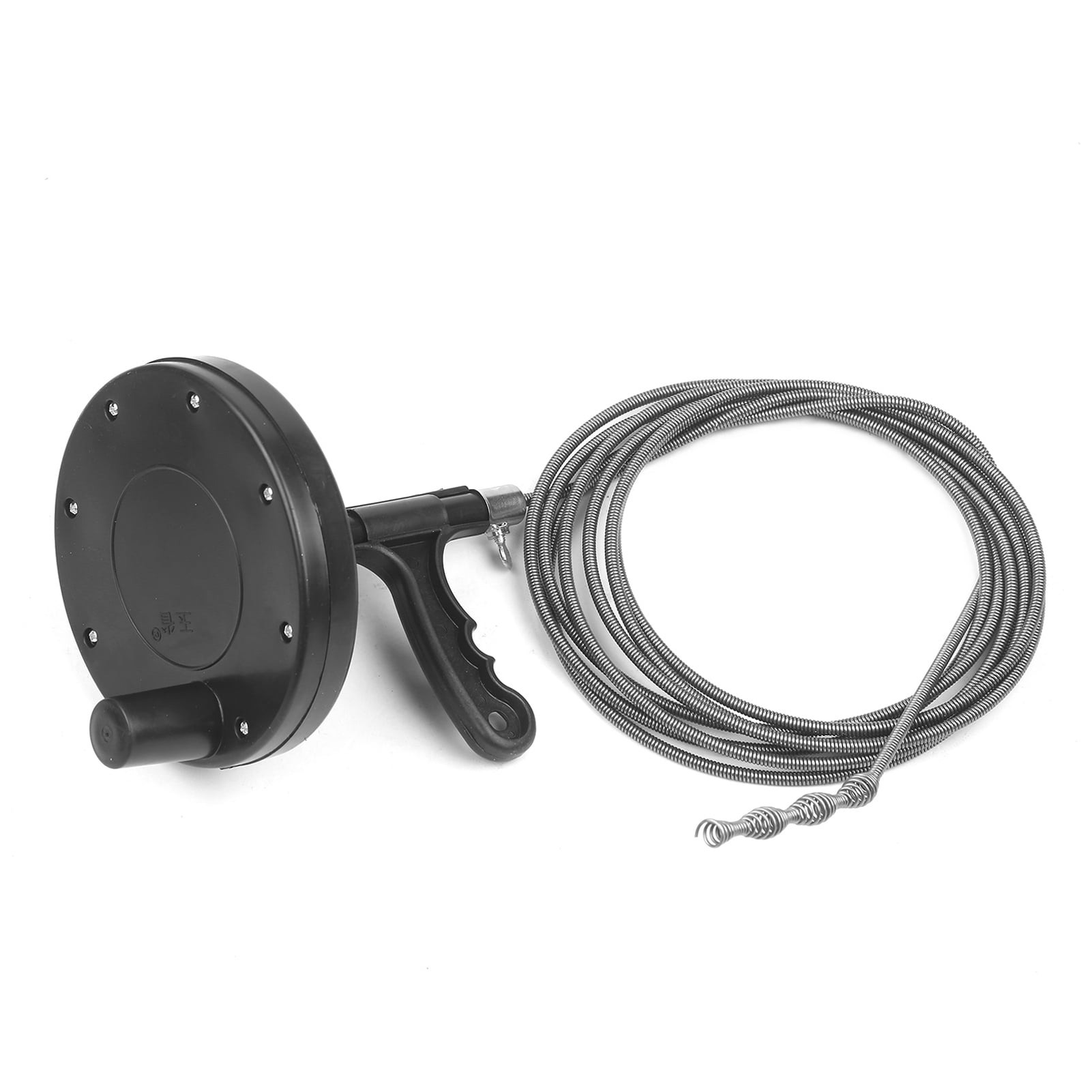 Dadypet Cable Auger,Spool Hand Crank Plumber's Snake Steel Hand Crank