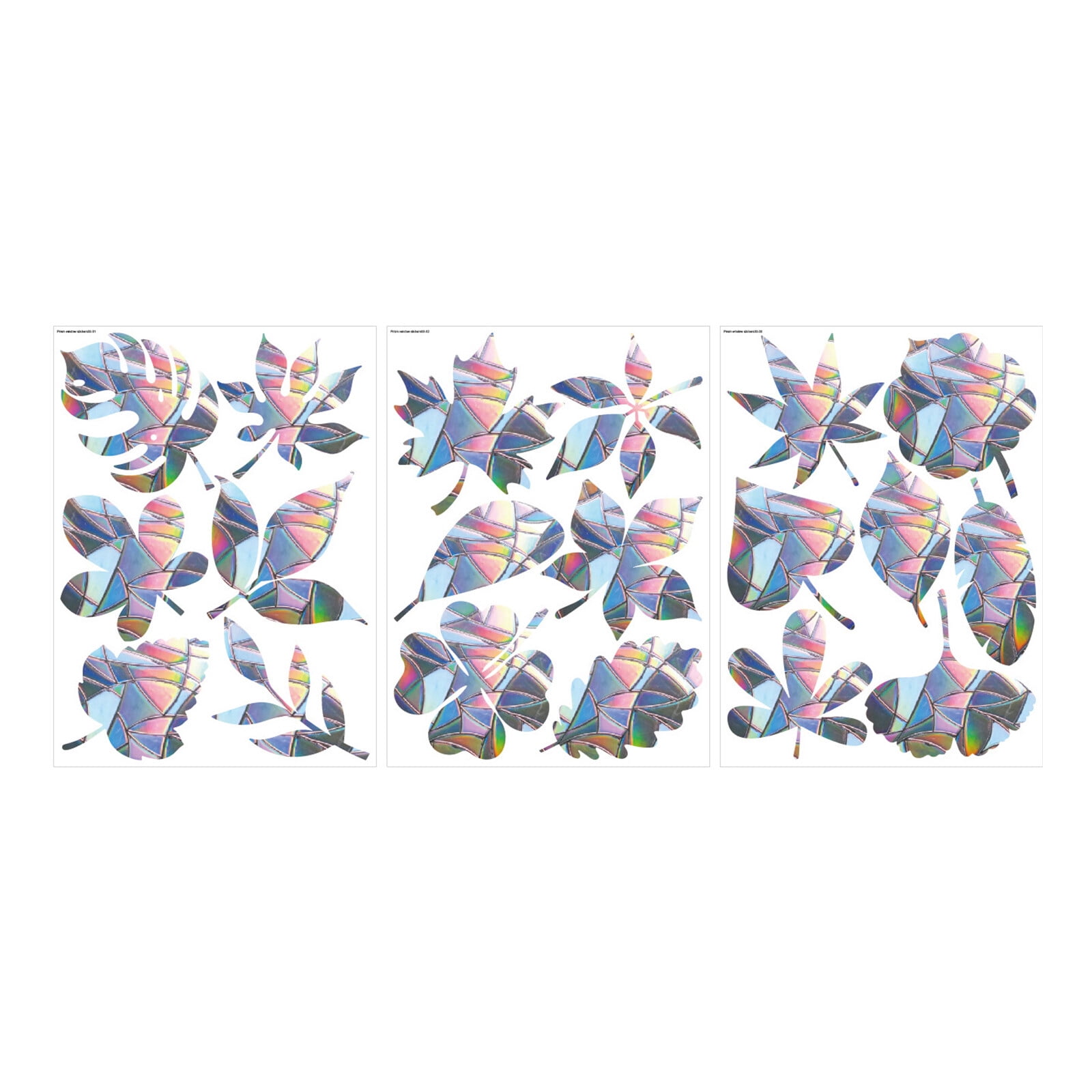 Dadypet Window Clings,Wall Stickers 3 Removable PVC Stickers DIY Leaves Theme Leaves Theme