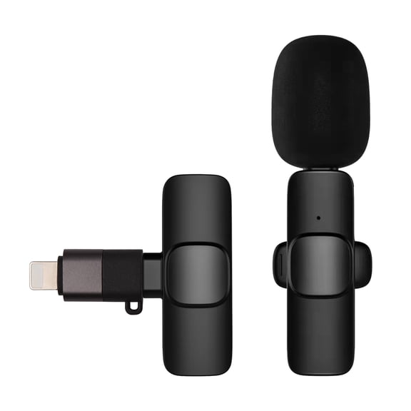Dadypet  Wireless Lavalier Microphone for Android iOS Smartphone, Omnidirectional Mic System for Live Stream Interview Reco