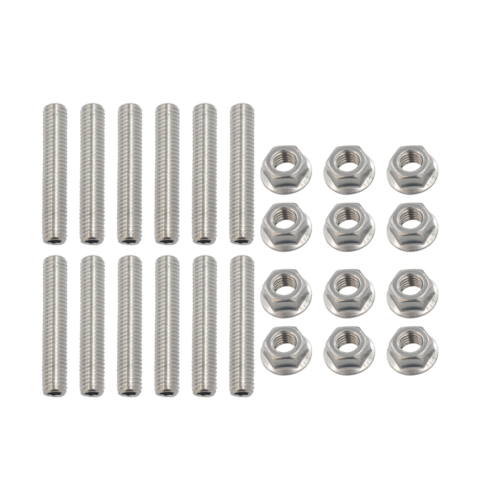 Dadypet bolts,Steel LSX LS1 HEADER STUD M8 x 45mm Studs + 12PCS LS3 LS6 LS7 12PCS M8 x 45mm