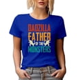thumbnail image 1 of Dadzilla Father of the Monsters - Funny Father's Day or Birthday, Royal Blue T-Shirt, XL, 1 of 5