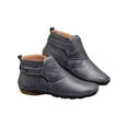 thumbnail image 1 of Daeful Ladies Ankle Booties Low Heel Flat Boots Casual Oudoor Slip Resistant Lightweight On Blue 5.5, 1 of 3