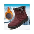 thumbnail image 1 of Daeful Ladies Casual Warm Ankle Boot Comfort Side Zipper Mid-Calf Snow Boots  Non-slip Winter Shoes Red 6, 1 of 9