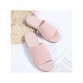 thumbnail image 1 of Daeful Ladies Slippers Backless Flats Slip On Shoes Spring Lightweight Solid Color Open Toe Slipper Light Pink 9.5, 1 of 9