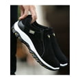 thumbnail image 1 of Daeful Men Running Shoe Breathable Hiking Shoes Flat Flats Mens Comfort Slip-Resistant Slip On Loafers Black 9.5, 1 of 6