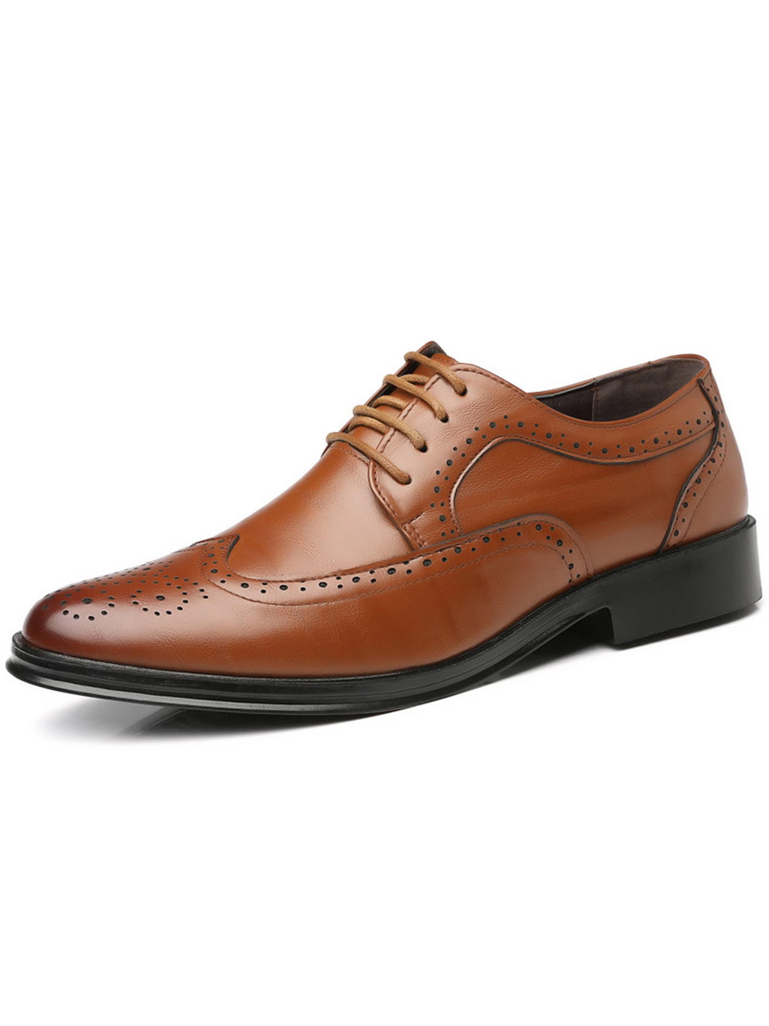 Daeful Mens Brogues Wingtips Oxfords Business Dress Shoes Men Comfort ...