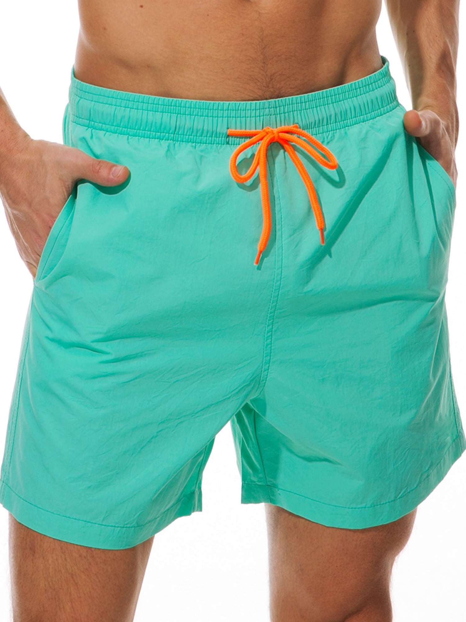 Daeful Mens Swimsuit ElasticWaist Boardshorts Drawstring Beach Pants